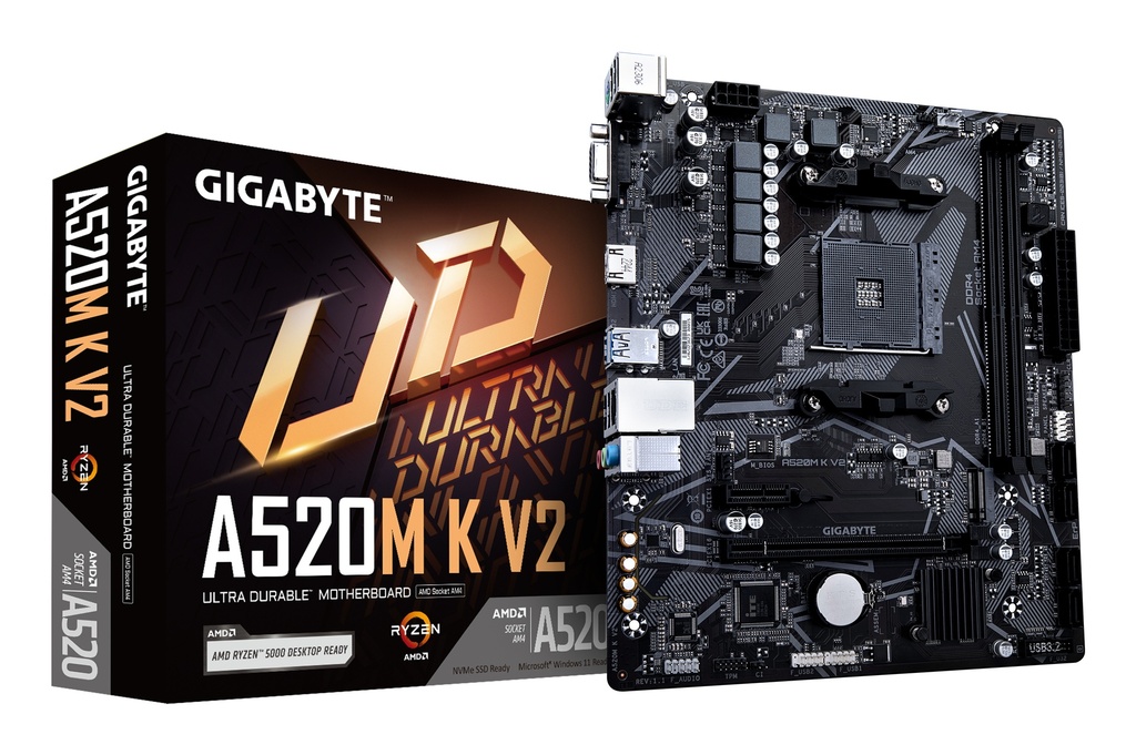 Gigabyte A520M-K V2 | Socket AM4 | AMD A520 | 2xDDR4 | Micro-ATX | Moederbord