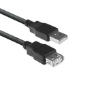 ACT AC3040 | USB 2.0 Kabel | USB-A naar USB-A | 1.8m | Zwart