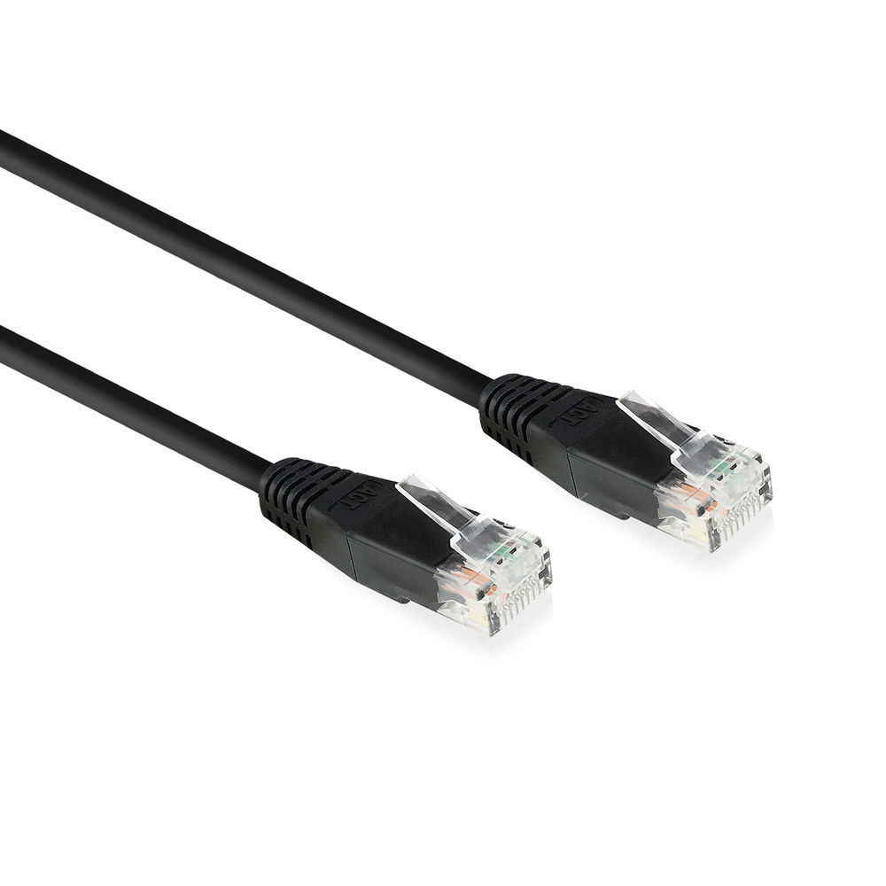 [AC4015] ACT Zwart 15,0 meter U/UTP CAT6 patchkabel met RJ45 connectoren