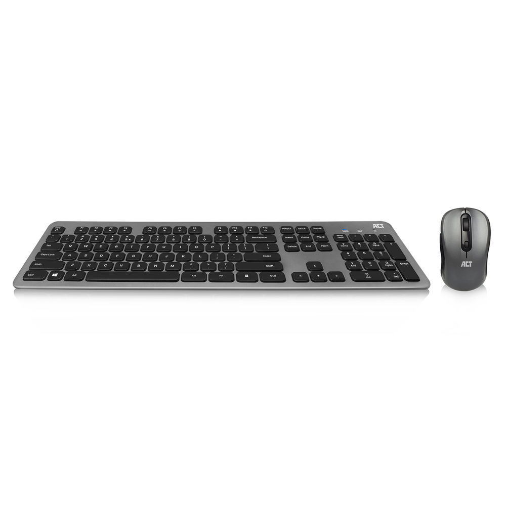 ACT Wireless Keyboard and Mouse set, USB-C/USB-A combi receiver (Qwerty/US layout)