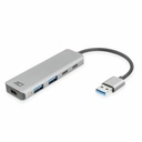 ACT AC6125 | USB 3.2 Gen 1 (3.1 Gen 1) Type-A Interface Hub | 5000 Mbit/s | Grijs