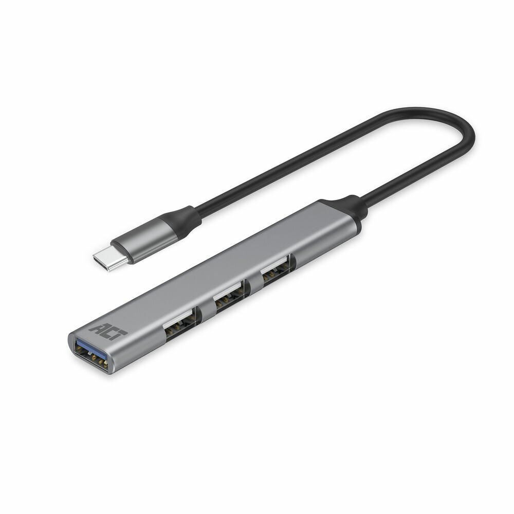 ACT AC6425 | USB 3.2 Gen 1 Interface Hub | Type-C | 5 Gbps | Grijs
