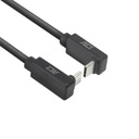 ACT AC7478 | USB 3.2 Gen 2 Kabel | USB-C (haaks boven/beneden) naar USB-C (haaks boven/beneden) | 60W | 10Gbps | 2m | Zwart