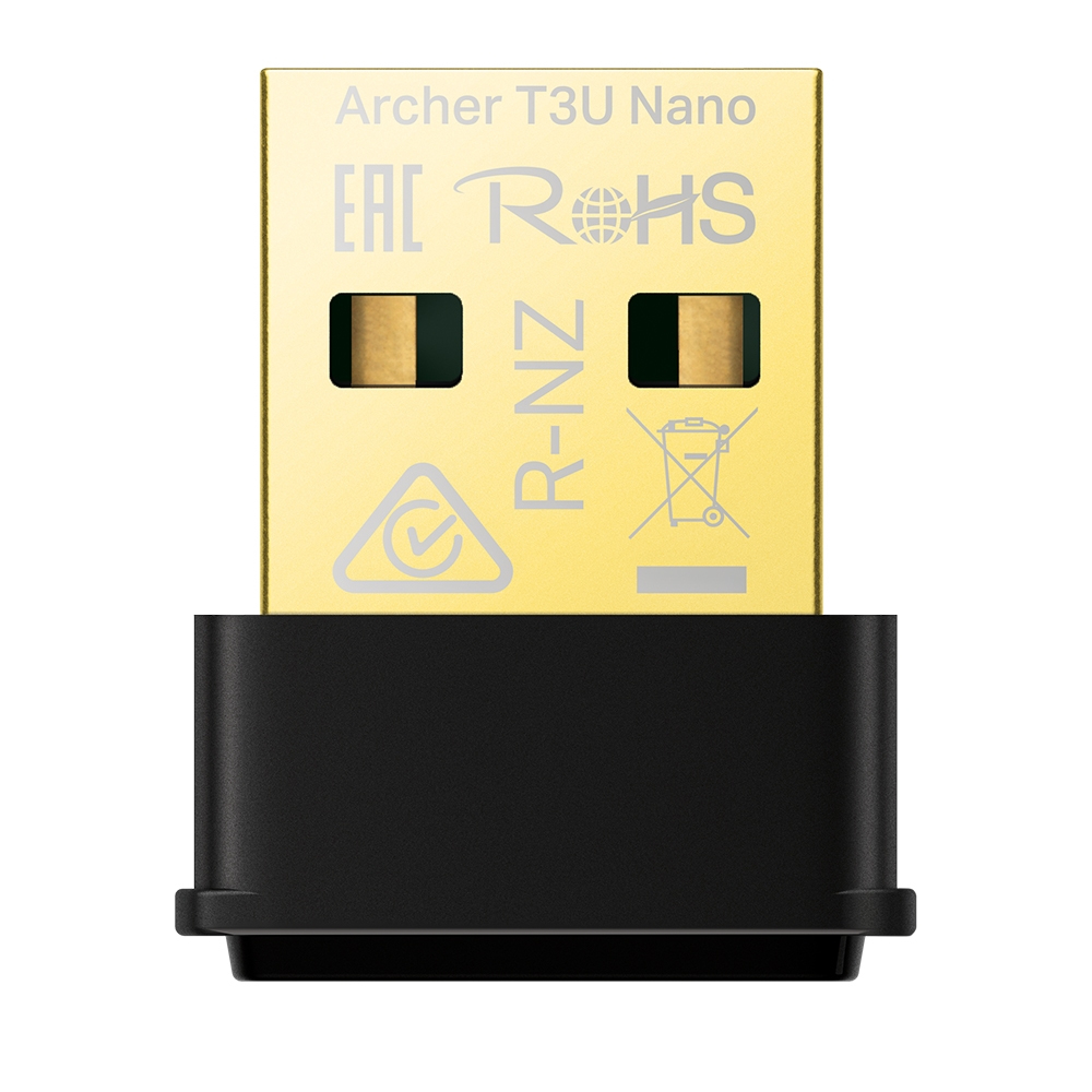 [ARCHERT3UNANO] TP-Link Archer T3U Nano | Wi-Fi 5 USB Adapter | Dual-band (2,4 GHz / 5 GHz) | 1300 Mbps | USB 2.0 | Zwart