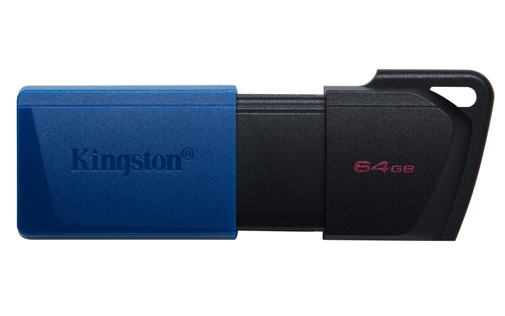 Kingston DataTraveler Exodia M | 64GB USB-A 3.2 Flash Drive | Zwart/Blauw