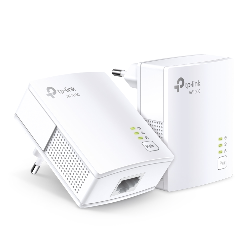 TP-Link TL-PA7017 KIT | Powerline Adapter Set | 1000 Mbps | Gigabit Ethernet | Wit
