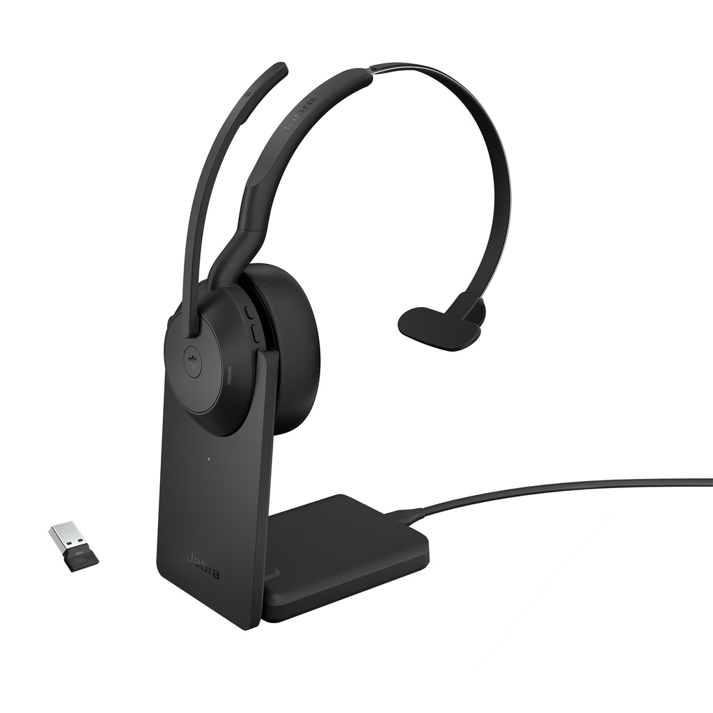 [25599-899-989] Jabra Headset Evolve2 55 Link 390a MS Mono mit Ladestation