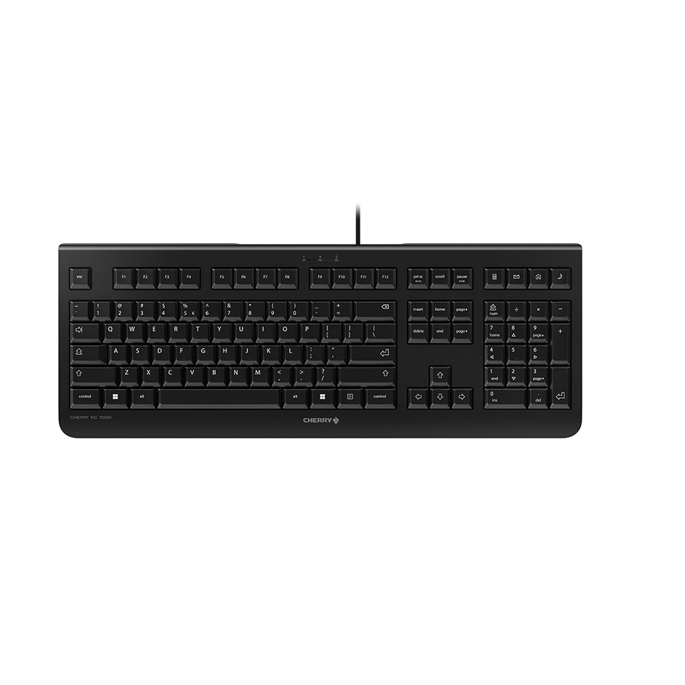 CHERRY CHERRY KC 1000 toetsenbord Kantoor USB QWERTY Amerikaans Engels Zwart