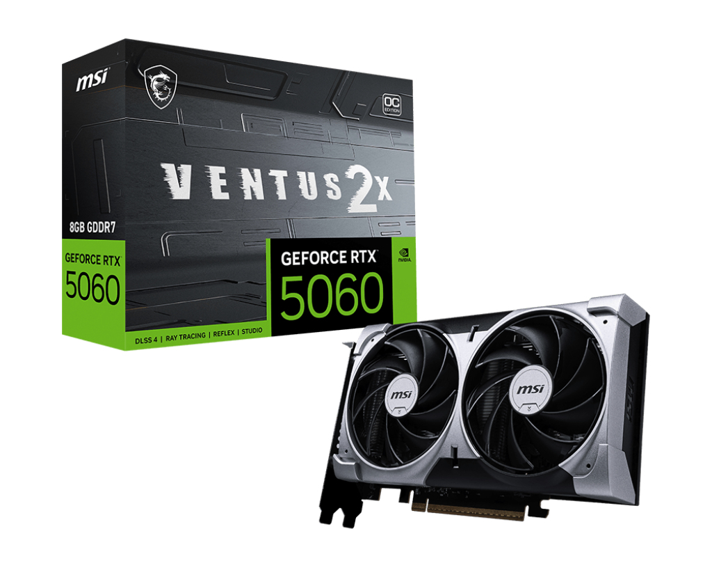 [V537-002R] MSI VGA 8GB RTX5060 VENTUS 2X OC 3xDP/HDMI GeForce RTX 5060 8G VENTUS 2X OC