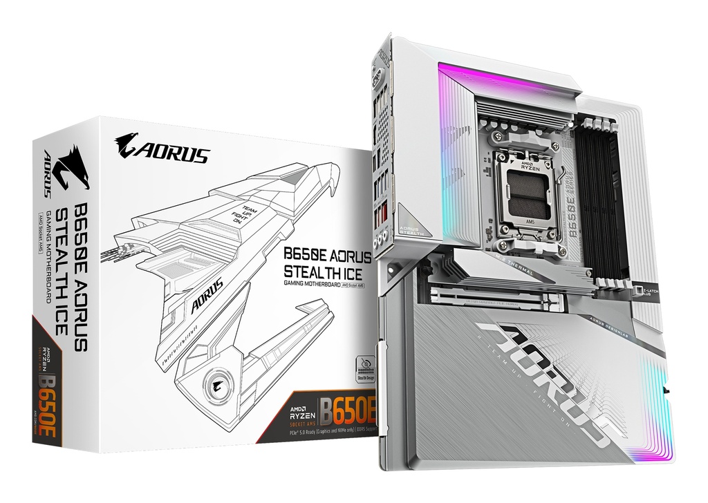 [B650E AORUS STEALTH ICE] GIGA B650E AORUS STEALTH ICE AM5/DDR5/ATX