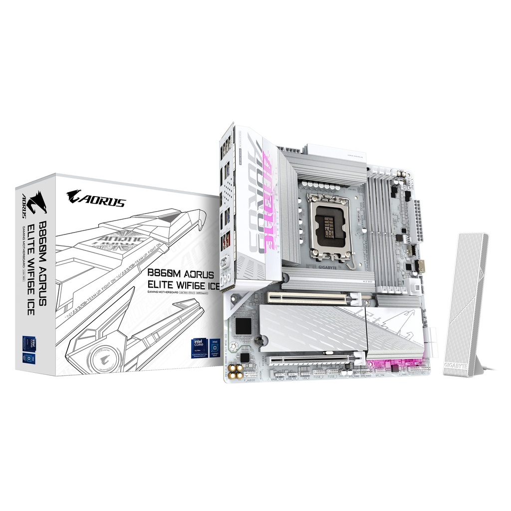 [B860M AORUS ELITE WF6E ICE] GIGA B860M AORUS ELITE WF6E ICE S1851/DDR5/µATX