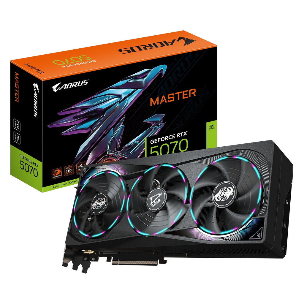 GIGA VGA 12GB RTX5070 AORUS MASTER 12G 3xDP/HDMI AORUS GeForce RTX 5070 MASTER 12G
