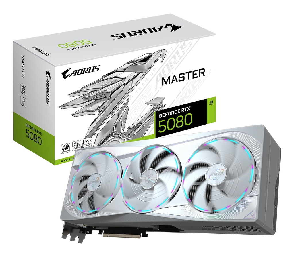 [GV-N5080AORUSM ICE-16GD] GIGA VGA 16GB RTX5080 AORUS MASTER ICE-16GD 3xDP/HDMI AORUS GeForce RTX 5080 MASTER ICE 16G
