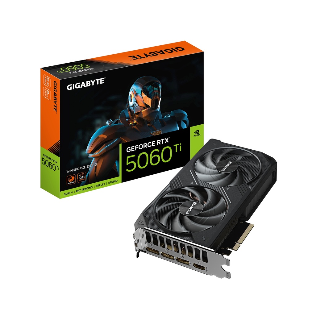 [GV-N506TWF2OC-8GD] GIGA VGA 8GB RTX5060TI WINDFORCE2-OC 8G 3xDP/HDMI GeForce RTX 5060 Ti WINDFORCE OC 8G