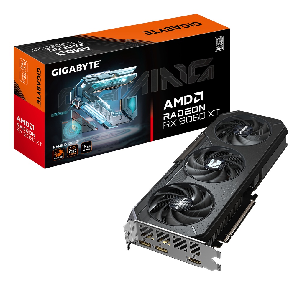 GIGA VGA 16GB Radeon RX9060XT GAMING OC-16GD 2xDP/2xHDMI GV-R9060XTGAMING OC-16GD