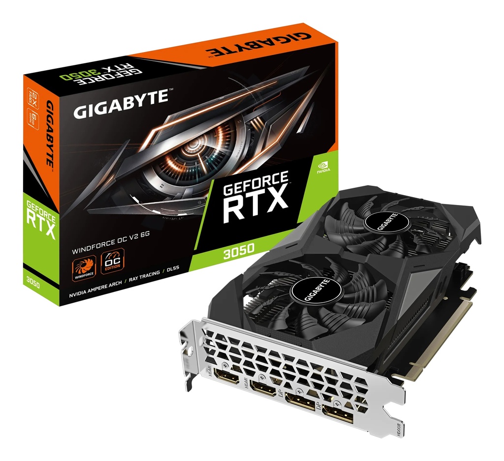 GIGA VGA 6GB RTX3050 WINDFORCE OC-6GD 2xDP/2xHDMI GeForce RTX 3050 Windforce OC 6GD