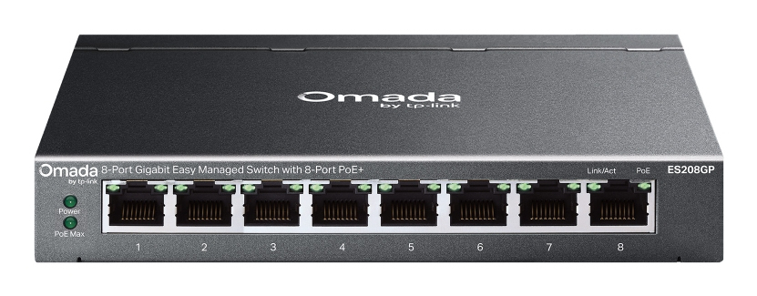 TP-LINK Switch Omada ES208GP 8xGBit PoE+ Managed