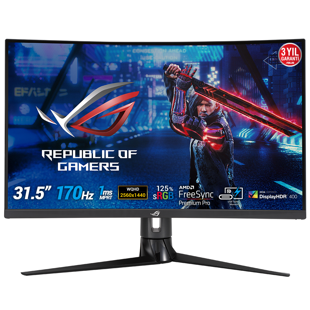 [90LM03S0-B04170] ASUS ROG Strix XG32VC | 31,5" QHD 2560 x 1440 VA | 170Hz | USB 3.2 | DisplayPort | HDMI | Gaming monitor