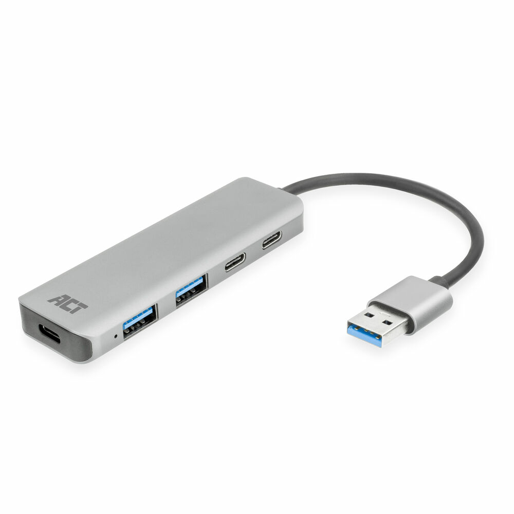 [AC6125] ACT AC6125 | USB 3.2 Gen 1 (3.1 Gen 1) Type-A Interface Hub | 5000 Mbit/s | Grijs
