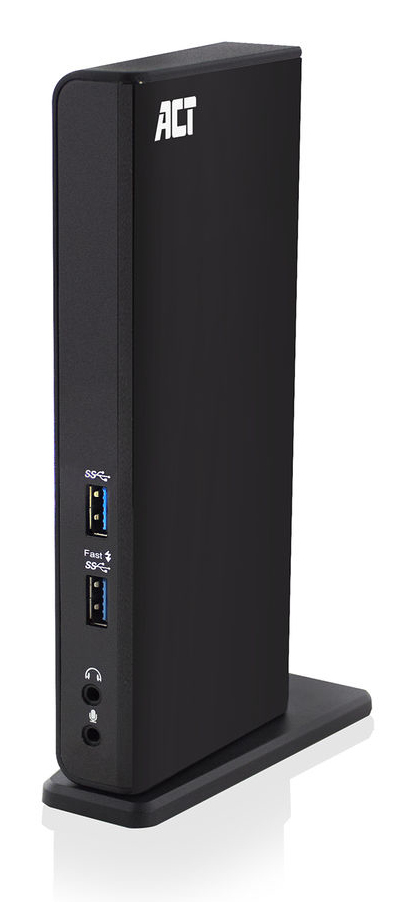[AC7049] ACT AC7049 | USB-C/A Multiport Docking Station | 2x HDMI (2048x1152) + Ethernet + 6x USB + Audio | Zwart