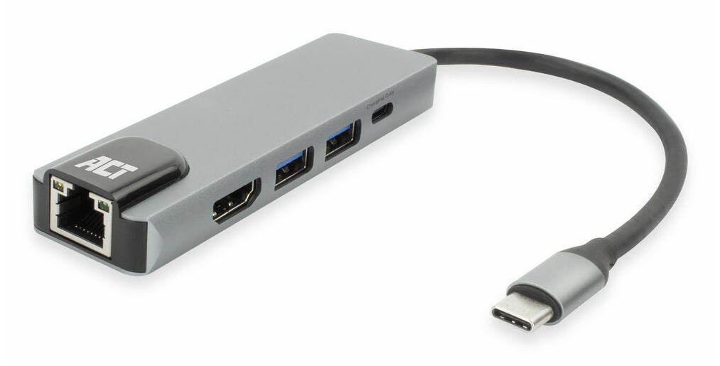 [AC7091] ACT USB-C 4K dockingstation voor 1 HDMI monitor, ethernet, USB-A, PD pass-through