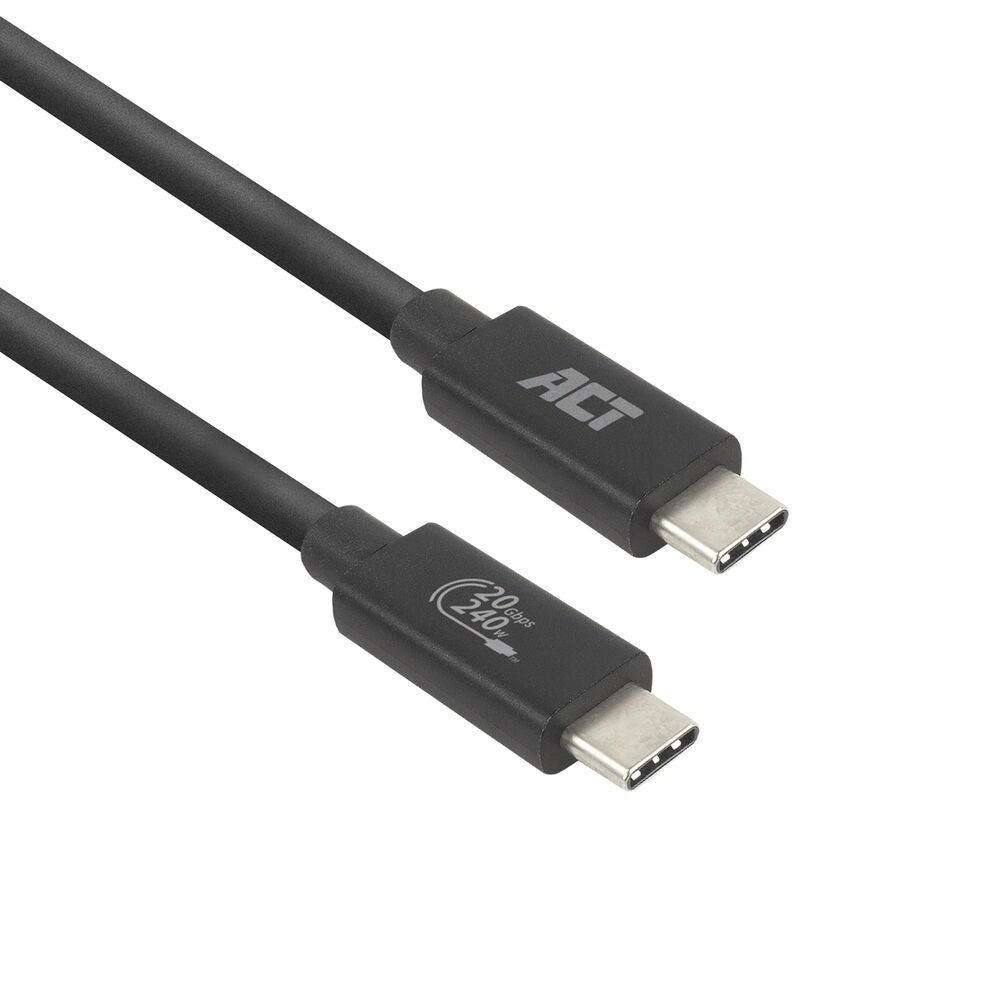 [AC7432] ACT AC7430 | USB4 | 20Gbps | 240W | USB-C naar USB-C | 1m | Zwart