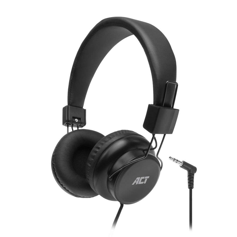 [AC9300] ACT AC9300 | On-Ear Bedrade 3,5mm Koptelefoon | Zwart