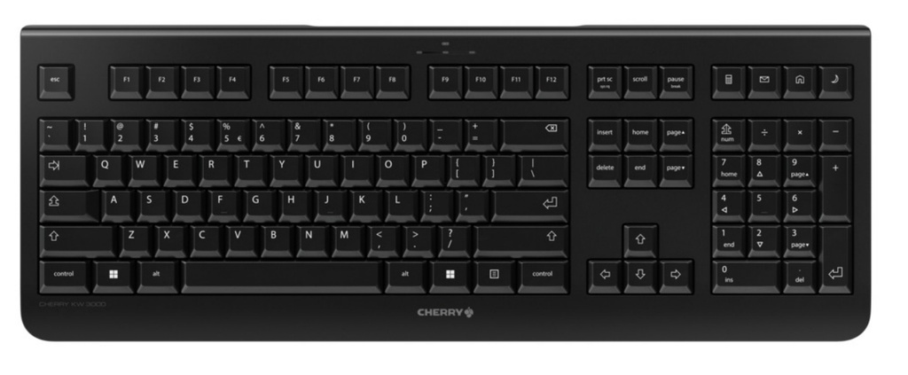 [JK-3000EU-2] CHERRY KW 3000 toetsenbord Universeel RF Draadloos QWERTY US International Zwart