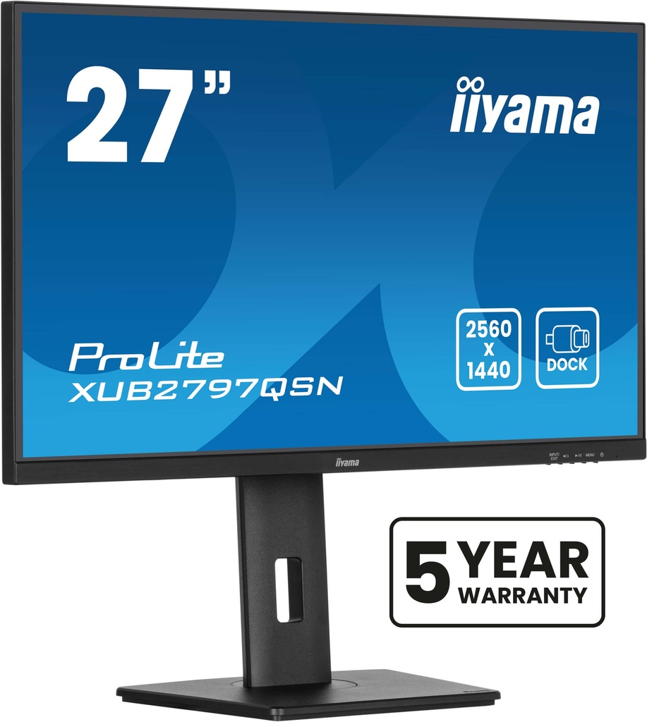 iiyama ProLite XUB2797QSN-B2 27'' | 2560x1440 QHD IPS | 100Hz | USB-C Dock | RJ45 LAN | 1ms | Monitor