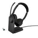 Jabra Evolve2 55 MS Stereo | Bluetooth & USB-A Headset | Met Oplaadhouder | Zwart | Voor Kantoor & Callcenter