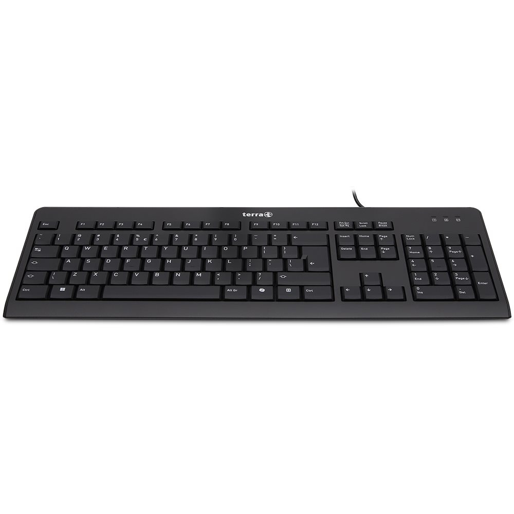 TERRA Keyboard 1500 Corded [US/EU] USB black Copilot QWERTY, 105 toetsen, met kabel, 1,80m