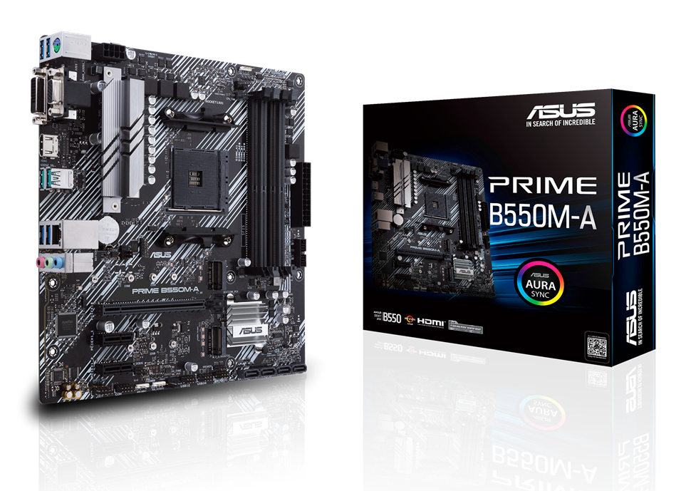 ASUS PRIME B550M-A AM4 B550/HDMI-DVI-VGA/M.2/µATX