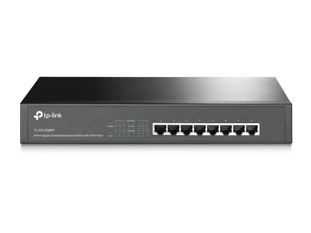 [TL-SG1008MP] TP-LINK Switch TL-SG1008MP 8xGBit Unmanaged (8x PoE / 126W)