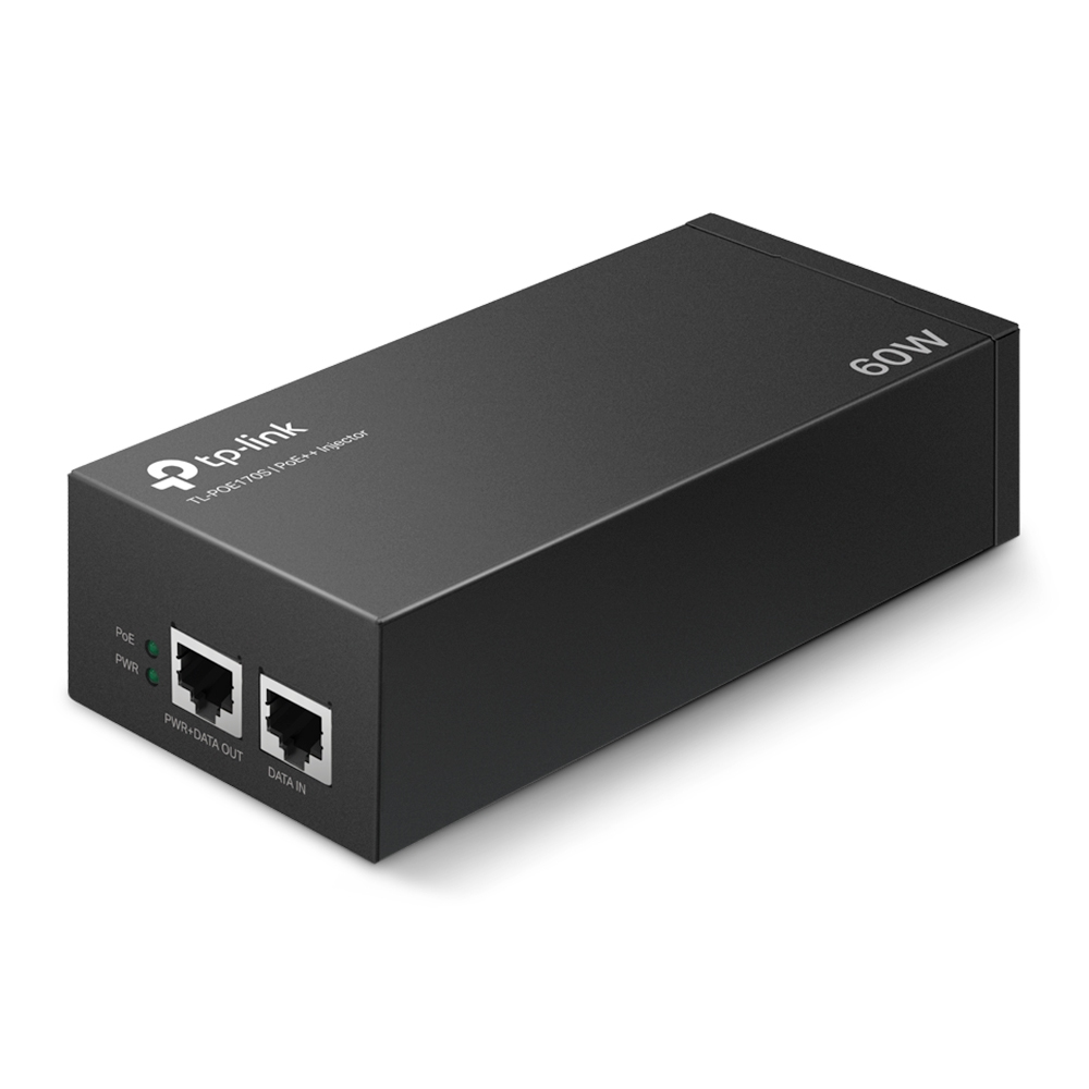 TP-LINK PoE++ Injektor POE170S 60W PoE Power 1x Gigabit PoE Port, 1x Gigabit Non-PoE Port