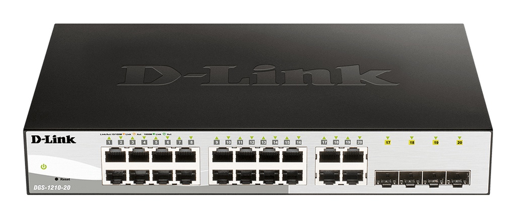[DGS-1210-20/E] D-Link Switch DGS-1210-20/E 16xGBit/4xSFP 19" Managed