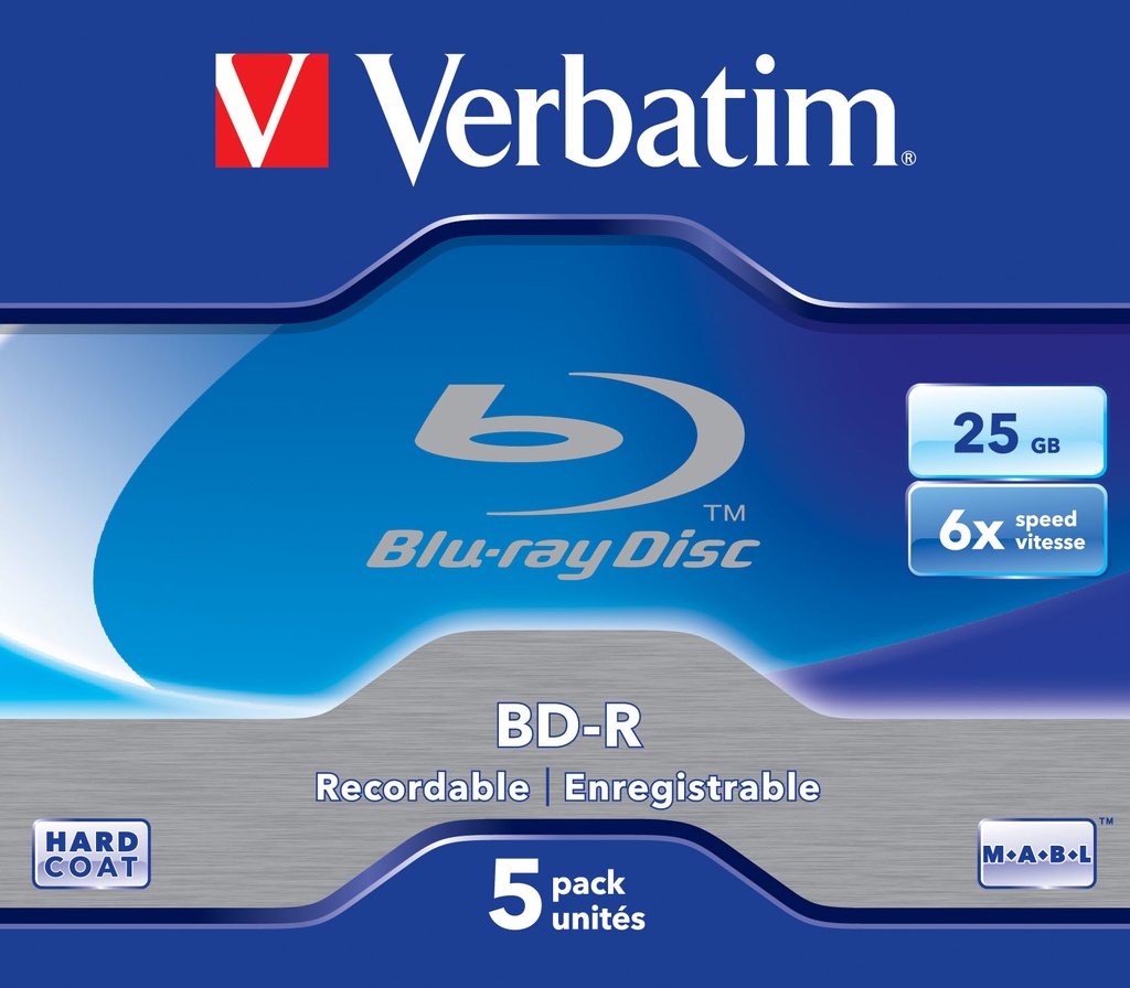 BD-R Verbatim 25 GB /1-6x JC 5erPack